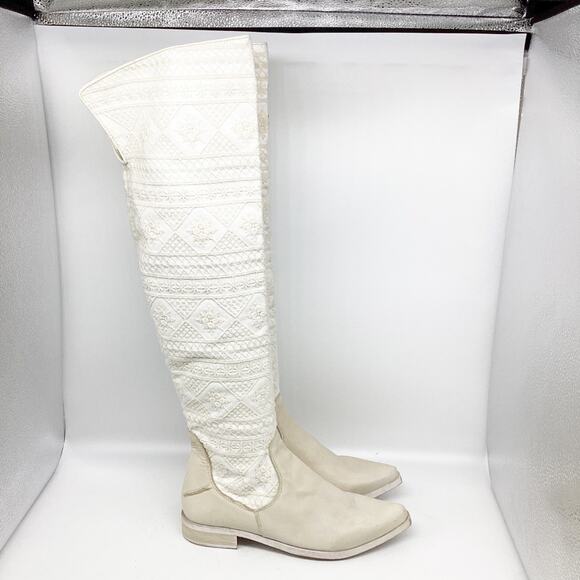 Free People Women's Bren OTK Crochet Western Cowgirl Boots Size US 8 EU 38 - Picture 4 of 15